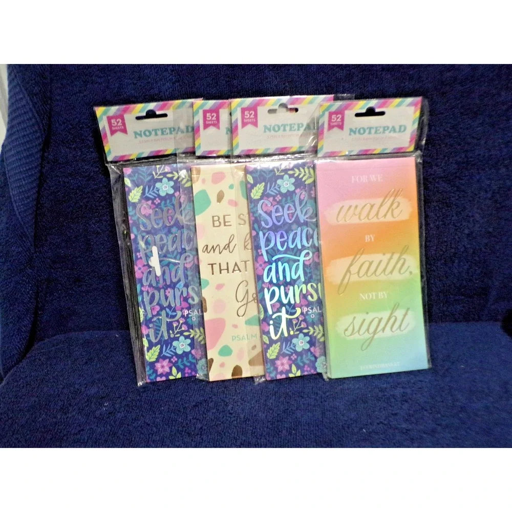 Vintage Lot of Misc. Inspritional Faith 52 Sheets Each Note Pads New Old Stock